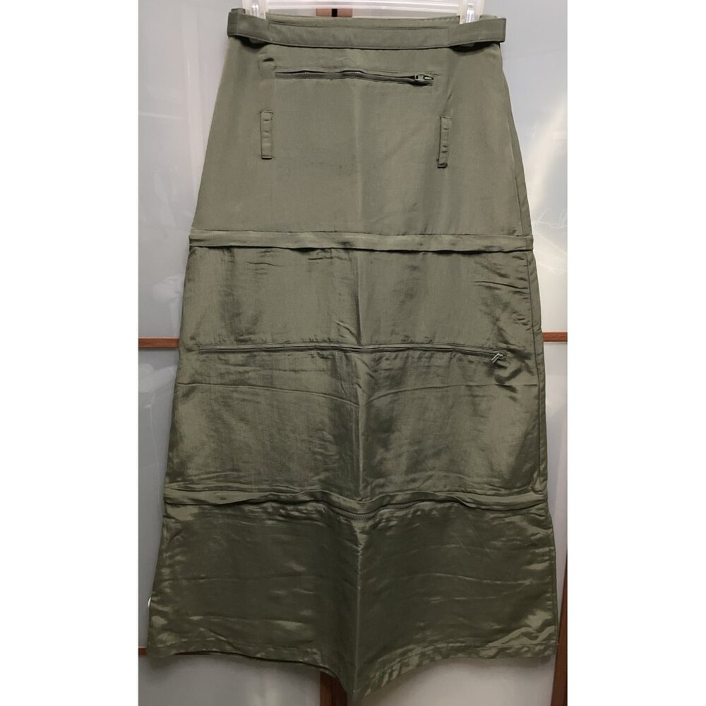 Illig Vintage 90s Y2K 3-in-1 Adjustable Rave Cyber Goth Grunge Maxi Skirt Sz XS